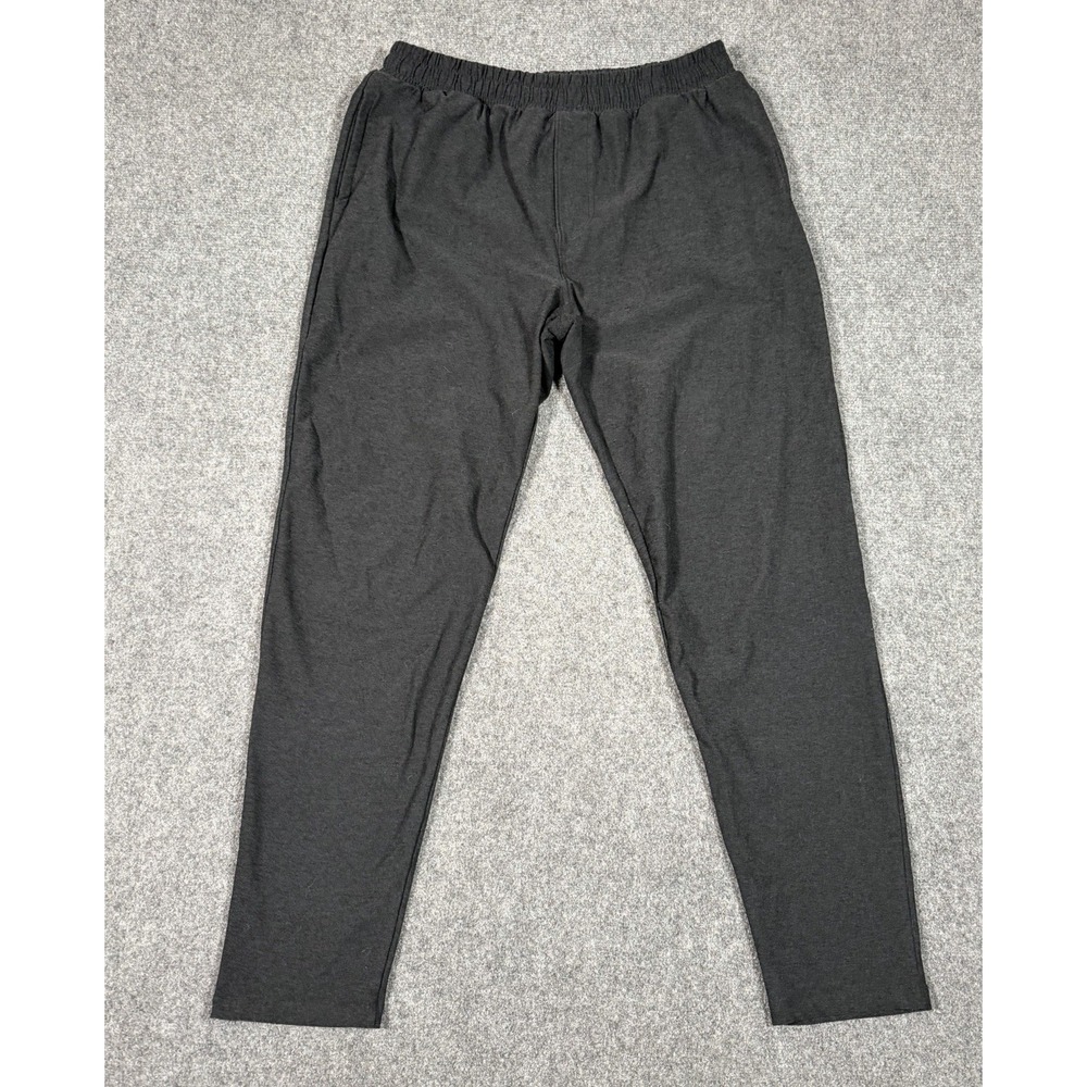 Beyond Yoga Athletic Jogger Pants Mens Large Black Gray Drawstring Elastic Waist